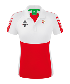 Erima Six Wings Poloshirt Damen Rot Weiss