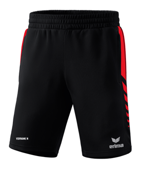 Erima Short Kids Schwarz/rot F00k