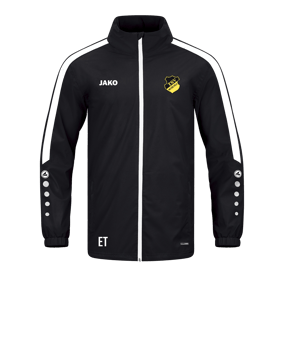 JAKO Power Allwetterjacke Schwarz Weiss F800
