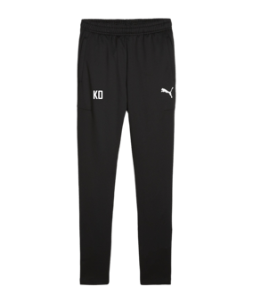 PUMA teamGOAL Slim Trainingshose Kids Schwarz Weiss F03