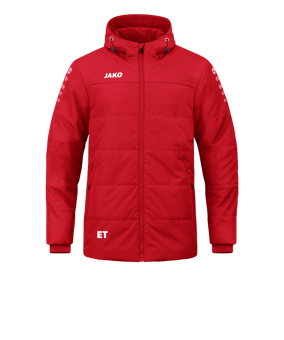 JAKO Team Coach Kapuzenjacke Rot F100