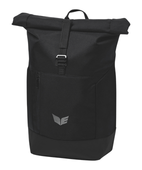 Erima Rolltop Rucksack Schwarz Fschwarz - schwarz
