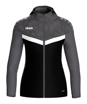 JAKO Iconic Kapuzenjacke Damen Schwarz F801 - schwarz