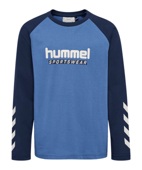 hummel Logo T-Shirt Kids Blau F7379 - blau
