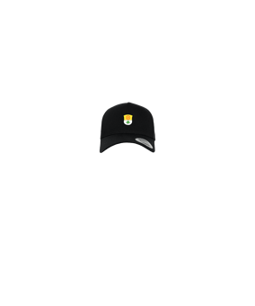 Merch 5 Panel Curved Snapback Cap Schwarz