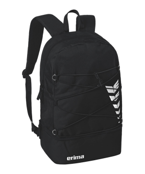 Erima Six Wings Rucksack Schwarz - schwarz