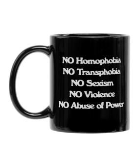 Obey Protest Kaffee Tasse Schwarz Weiss - schwarz