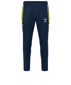 JAKO Allround Trainingshose Blau Gelb F904