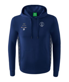 Erima Team Essential Hoody Dunkelblau Grau