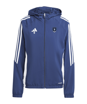 Veste coupe-vent adidas Tiro 24 femmes bleue blanche