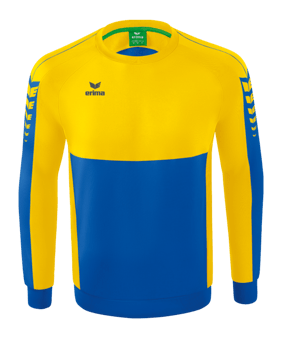 Erima Six Wings Sweatshirt Kids Blau Gelb - blau