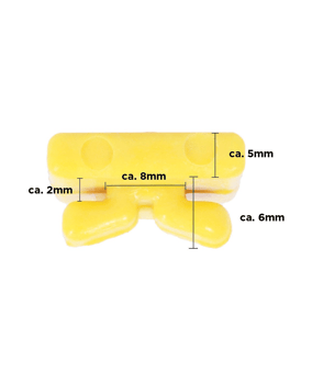 Cawila Tornetzhaken Typ 2 | 10er Set | Netzhaken für Fußballtore - gelb