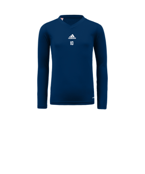 adidas Team Base Top langarm Kids Blau