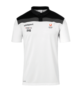 uhlsport Offense 23 Poloshirt Weiss Schwarz F02 