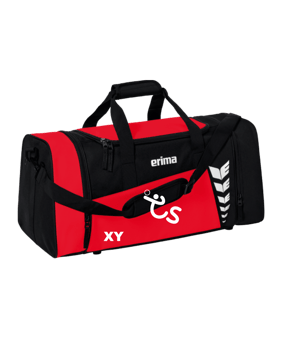 Erima Six Wings Sporttasche Gr. S Rot Schwarz