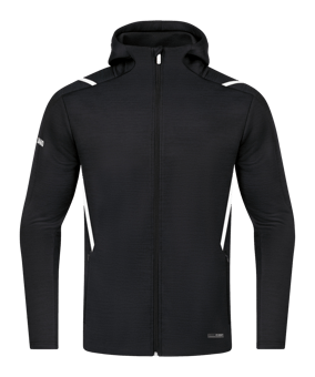 JAKO Challenge Freizeit Kapuzenjacke Kids F501 - schwarz
