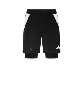 adidas Tiro 24 2in1 Short Schwarz Weiss