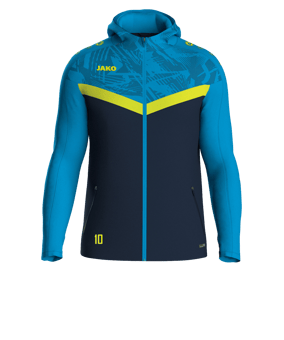 JAKO Icon Kapuzenjacke Blau Gelb F914