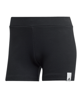 adidas Lounge Rib Bootys Short Damen Schwarz - schwarz