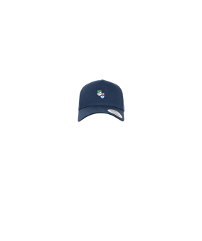 Merch 5 Panel Curved Snapback Cap Navy | logo4c