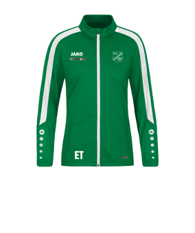 JAKO Power Polyesterjacke Damen Grün Weiss F200