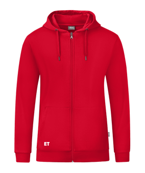 JAKO Organic Kapuzenjacke Rot F100