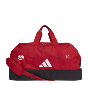 adidas Tiro League Duffel Bag Gr. M Rot Weiss