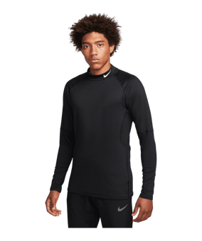 Nike Warm Mock Sweatshirt Schwarz F010 - schwarz