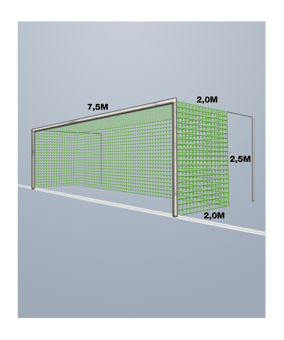 Cawila Tornetz 7,50x2,50m | Tiefe 2,0x2,0m | Maschenweite 12cm | Stärke 4mm | grün - gruen