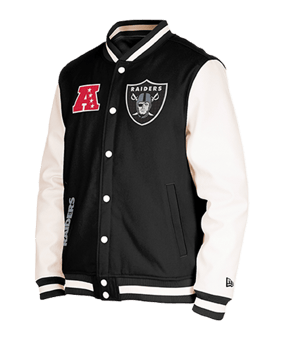 New Era Las Vegas Raiders Varsity Jacke Schwarz - schwarz