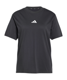adidas Essentials 3S Cotton T-Shirt Damen Schwarz - schwarz