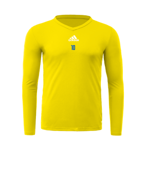 T-shirt à manches longues adidas Team Base jaune 
