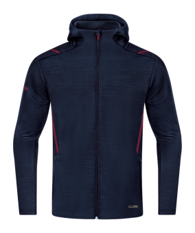 JAKO Challenge Freizeit Kapuzenjacke Rot F513 - blau