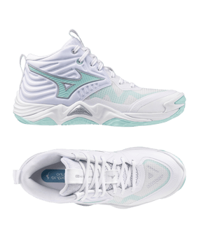 Mizuno Wave Momentum Elite Mid Damen Weiß F45 - weiss