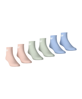 adidas Originals Mid Ankle 6er Pack Socken Blau - blau