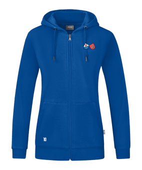 JAKO Organic Kapuzenjacke Damen Blau F400