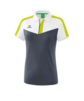 Erima Squad Poloshirt Damen Weiss Grau - weiss