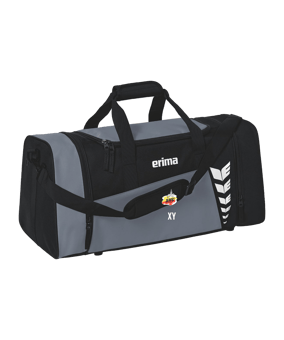 Erima Six Wings Sporttasche Gr. M Grau Schwarz 