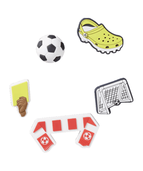 Crocs Soccer 5er Pack Charms Accessoire Mehrfarbig - mehrfarbig