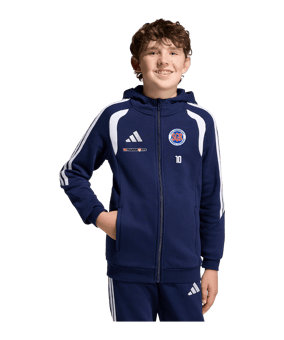 adidas Tiro 26 League Kapuzenjacke Kids Dunkelblau