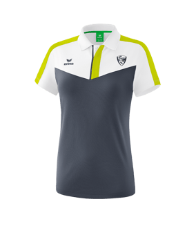 Erima Squad Poloshirt Damen Weiss Grau