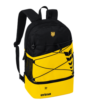 Erima Six Wings Rucksack mit Bodenfach Gelb Schwarz