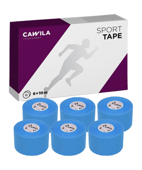 Cawila Sporttape COLOR 3,8cm x 10m 6er Set Blau - blau