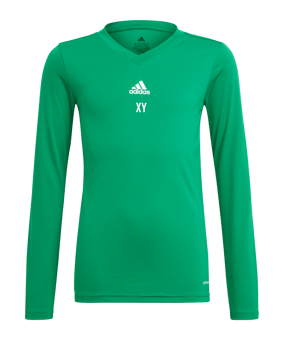 adidas Team Base Top langarm Kids Dunkelgrün