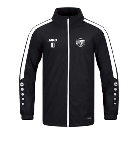 JAKO Power Allwetterjacke Schwarz Weiss F800