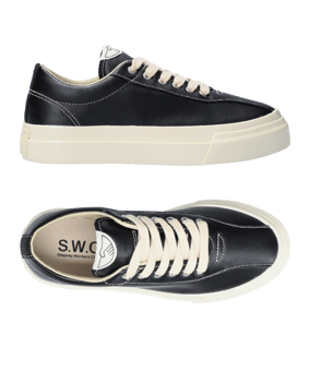 Stepney Dellow Leather Damen Schwarz Weiss - schwarz