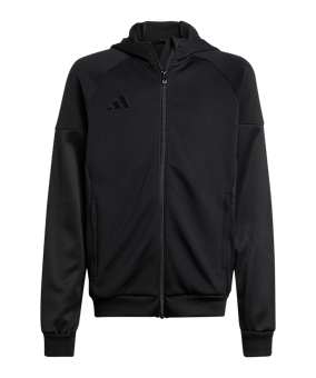 adidas Tiro 25 Travel Kapuzenjacke Kids Schwarz - schwarz