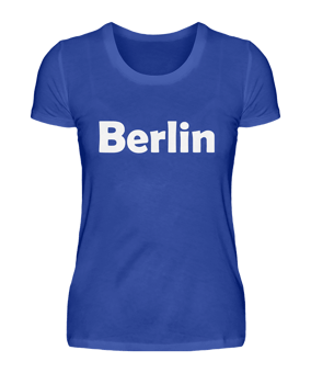 Damen T-Shirt "Berlin" Blau - blau
