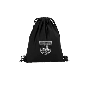 Merch Organic Premium Cotton Gymsack Black | #logo1c