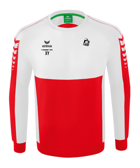 Erima Six Wings Sweatshirt Kids Rot Weiss